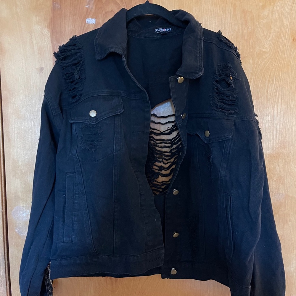 Distressed Jean Jacket - Picture 2 of 2